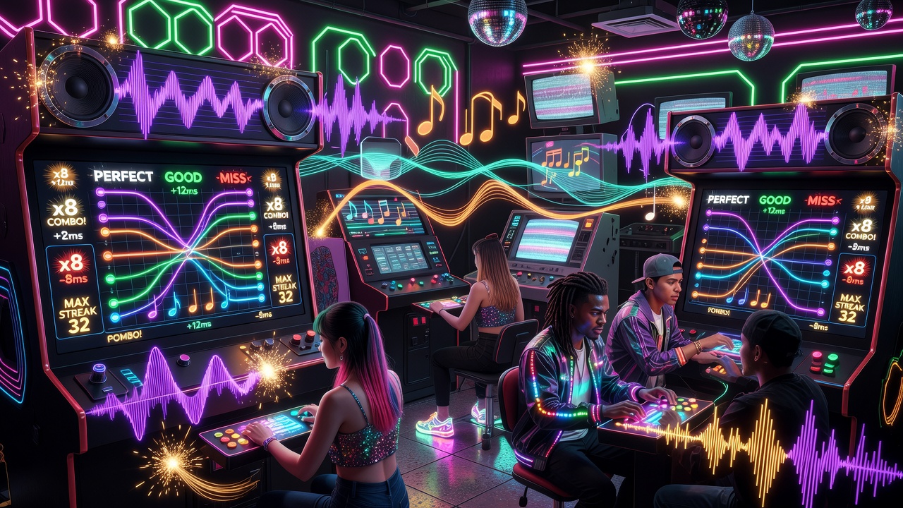 Funky Rhythm Game: A Fun Time-Based Music and Rhythm Action Arcade Game